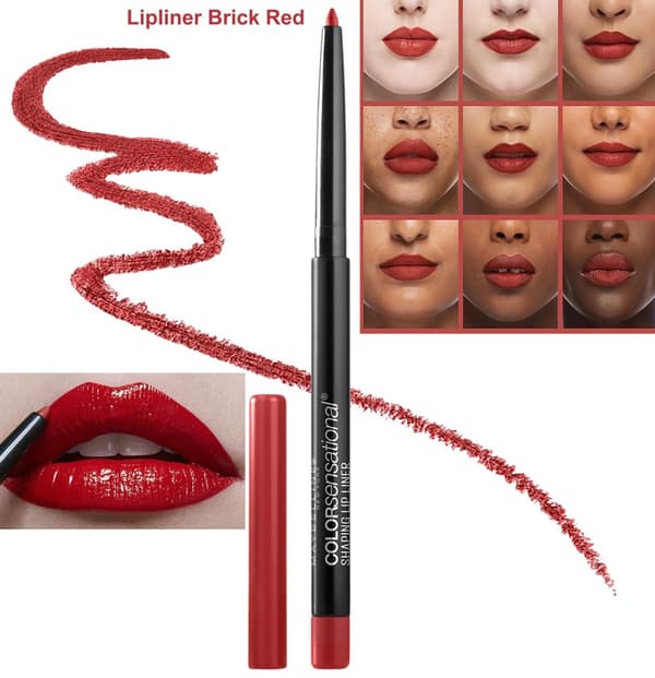 Maybelline The Matte Lip Kits-Lipstick Cruel Ruby+Lipliner Brick Red