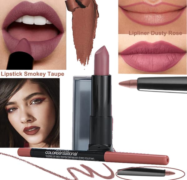 Maybelline The Matte Lip Kits-Lipstick Smokey Taupe + Lipliner Dusty Rose