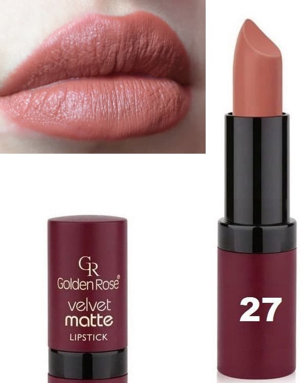 Golden Rose Velvet Matte Lipstick #27 Contessa Nude