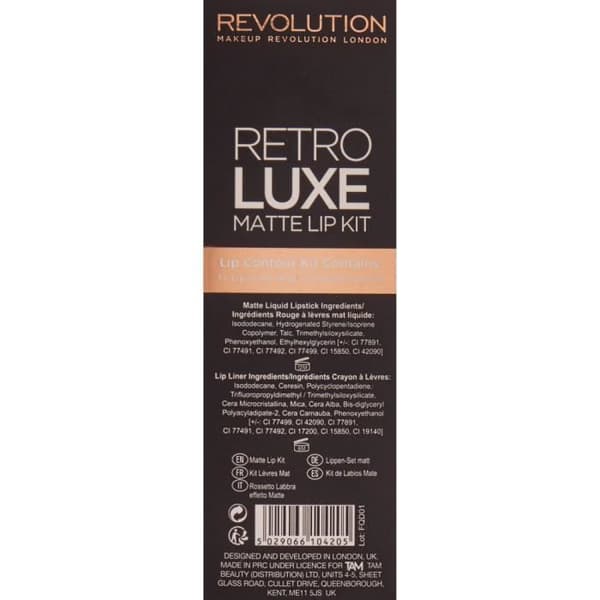 Makeup Revolution - Retro Luxe Matte Lip Kit - Glory
