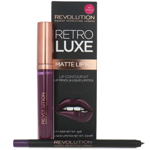Makeup Revolution - Retro Luxe Matte Lip Kit - Royal