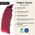 Miniatyrbild 2 av 2: Läppstift - GOSH - 005 SEDUCE - Vegan - Semi-Matt Shine - Långvarig återfuktning