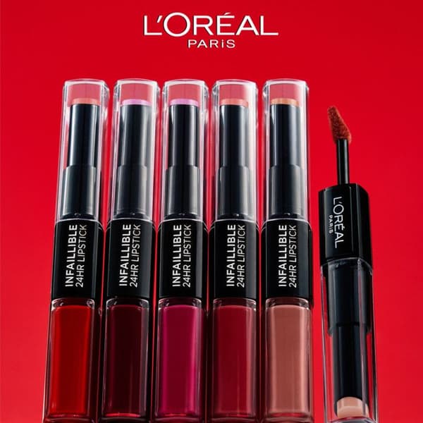 Läppstift - L'Oréal Paris - Infaillible 24h N°502 Red to Stay - 5,6ml - Vibrerande färg - 24h hold*