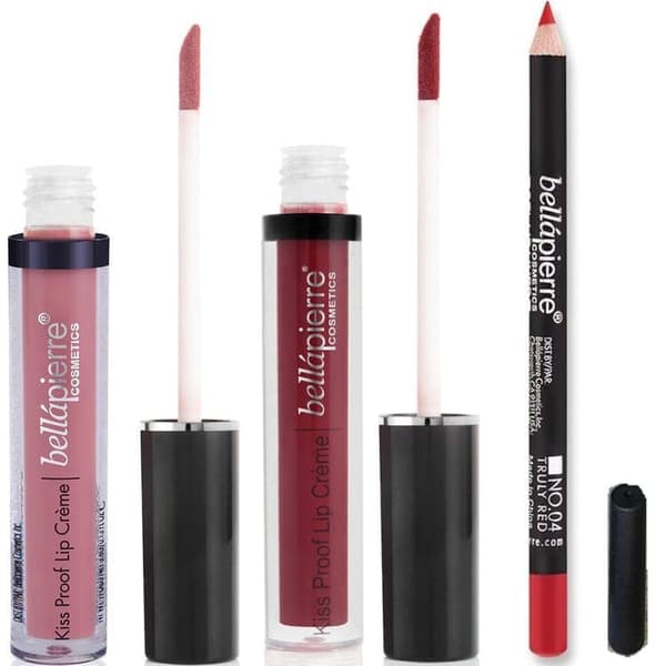 Bellapierre Transfer Liquid Lipstick Ombre Kit - 40's Red/Nude