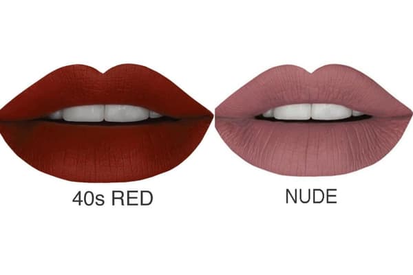 Bellapierre Transfer Liquid Lipstick Ombre Kit - 40's Red/Nude