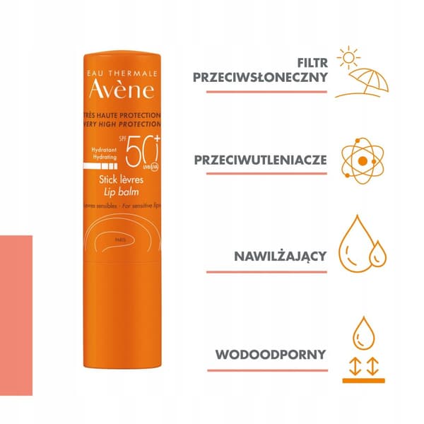 AVENE SUN SPF50+ läppbalsam solskydd 3g