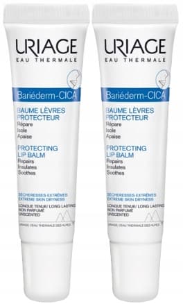 URIAGE BARIEDERM Läppbalsam mot nariga läppar 2x15 ml