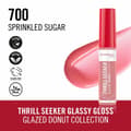 Miniatyrbillede 3 af 6: Lipgloss Rimmel London THRILL SEEKER Nº 700-Sprinkled Sugar 6 ml