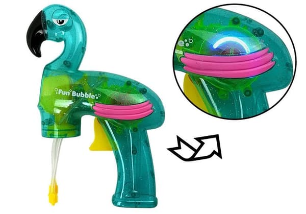 Soap Bubble Gun Flamingo Blue