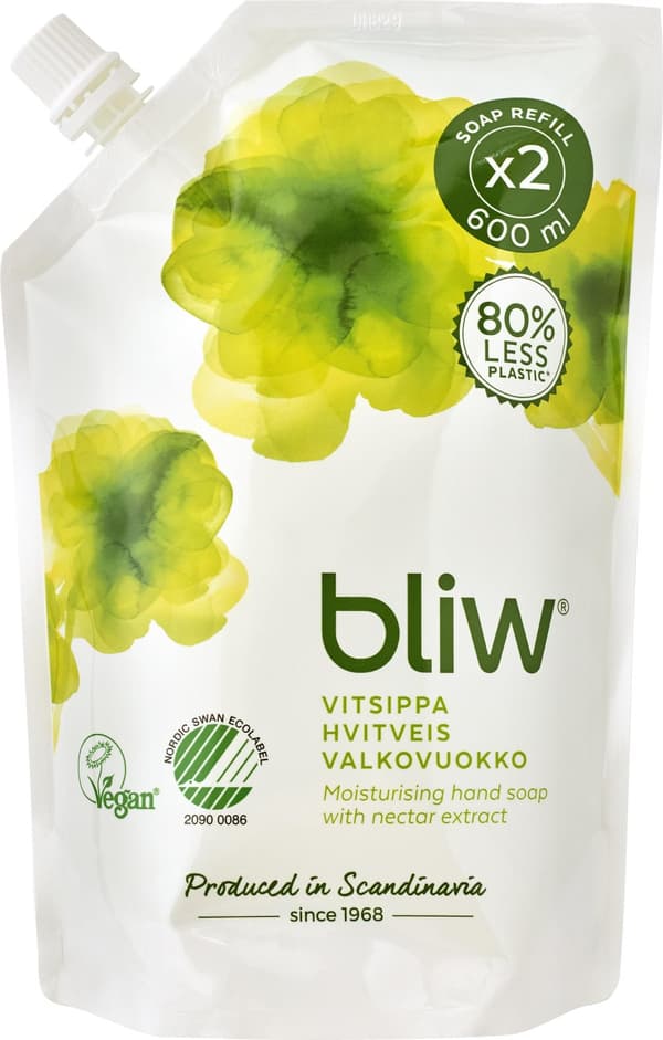 Tvål BLIW Vitsippa refill 600ml 8st