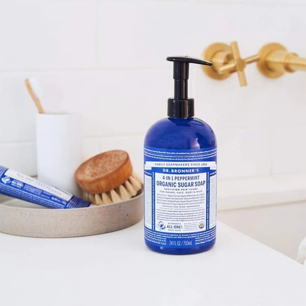 Dr. Bronners® økologiske sukkersæbe pebermynte 710 ml