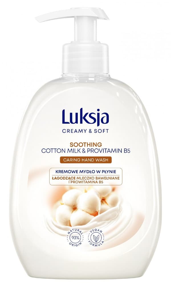 Luksja Nestesaippua Puuvillamaito ja provitamiini B5 500 ml - käsillesi!