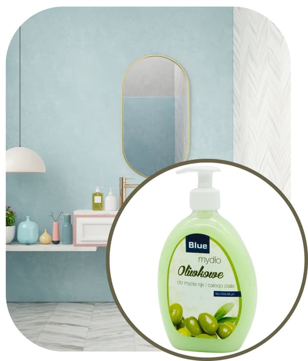 Nestesaippua annostelijalla 500 ml Blue Olive