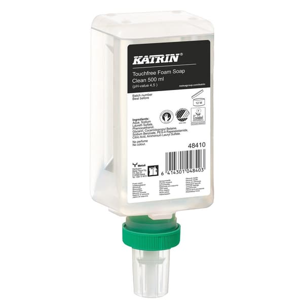 Katrin Clean vaahtosaippua 500 ml - 12 kpl.