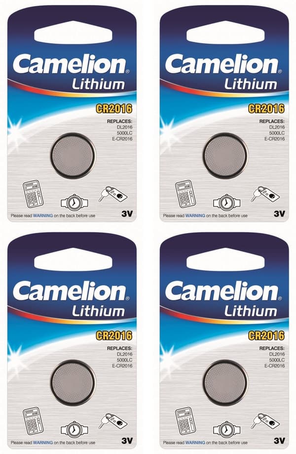CR2016 4-pack Batteri  Knappcell 3V Litium Lithium