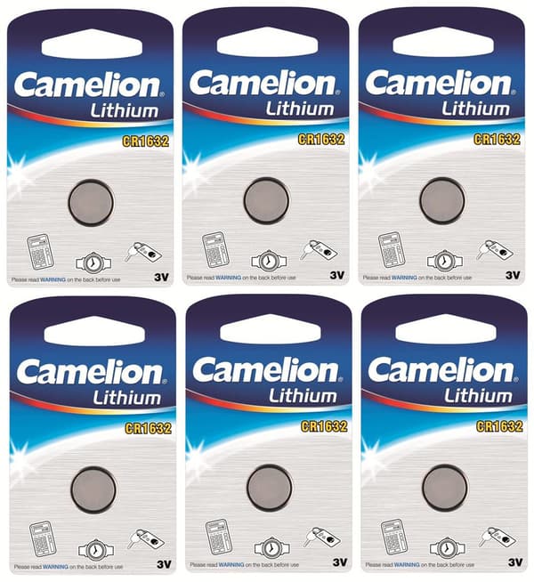 CR1632 batteri  litium 3V 6-pack Camelion