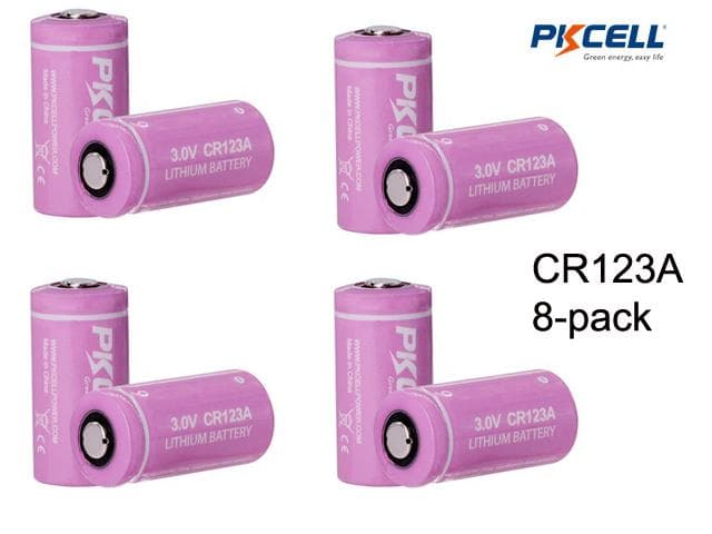 CR123A 8-pack Lithium batteri CR 123A 3V batteri LR123