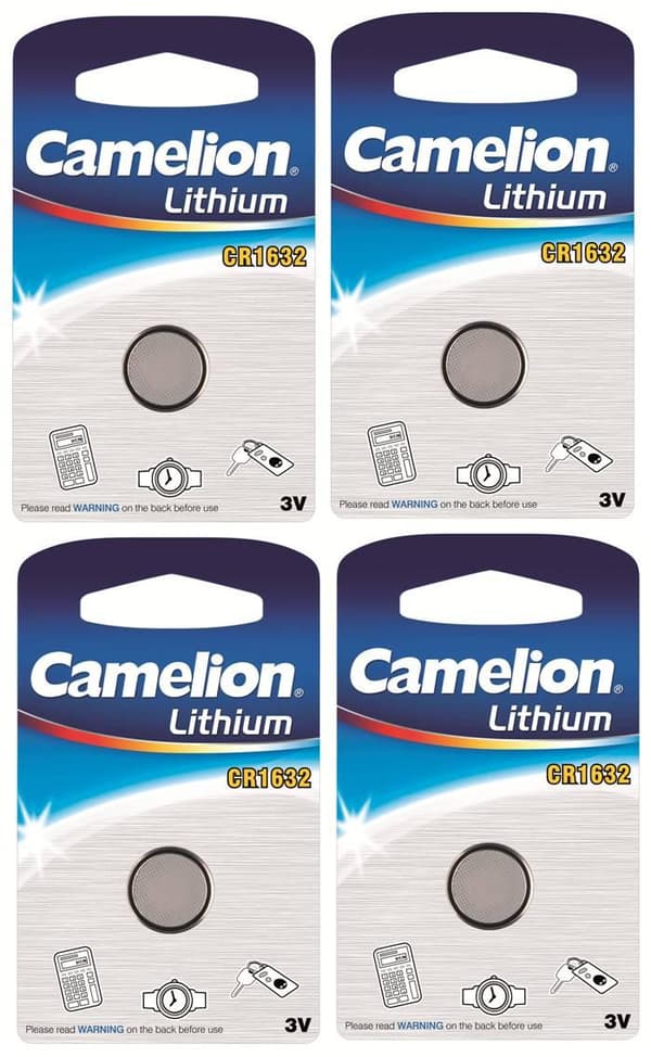 CR1632 knappcellsbatteri 4-pack Camelion Litium
