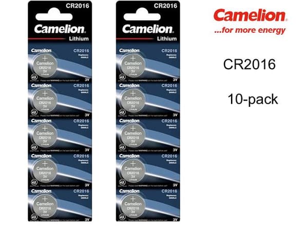 CR2016 10-pack Lithium batterier CR 2016 3V PKCell batteri