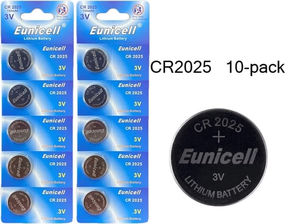 CR2025 10-pack Lithium batterier CR 2025 3V batteri