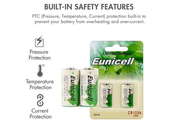 CR123A 8-pack Lithium batteri CR 123A 3V batteri LR123