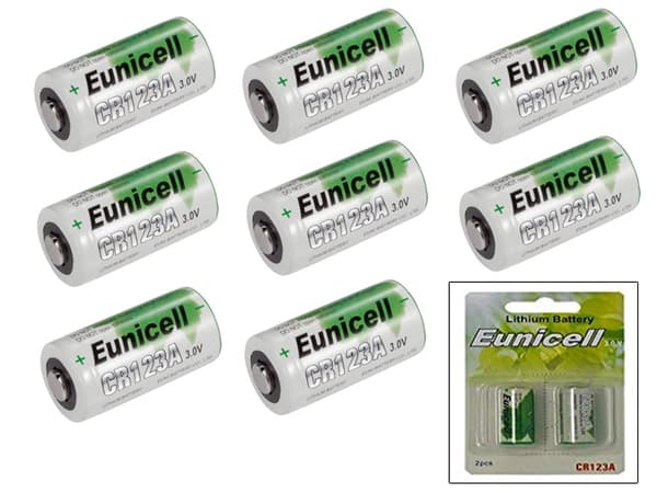 CR123A 8-pack Lithium batteri CR 123A 3V batteri LR123