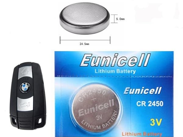 CR2450 5-pack Lithium batteri CR 2450 3V Eunicell batterier