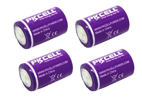 ER14250 4-pack Lithium 3,6V batteri ER-14250 1/2AA AA02 .-
