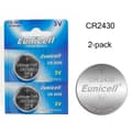 Miniatyrbild 1 av 2: CR2430 2-pack Lithium batteri CR 2430 3V Eunicell batterier .