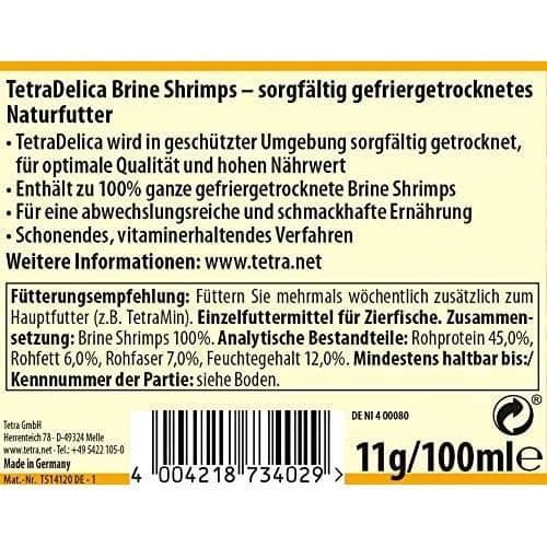 Tetra delica Naturel Fiskmat för Sällskapsfiskar, Krill Daphnia Vattenloppor Artemia Blodmaskar 12 Olika Beten