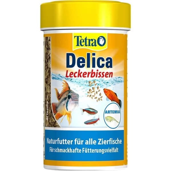 Tetra delica Naturel Fiskmat för Sällskapsfiskar, Krill Daphnia Vattenloppor Artemia Blodmaskar 12 Olika Beten