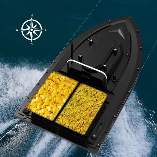 NY RC Fiskebåt Bait Boat Anti-Wind Grass Bait Boat 500M