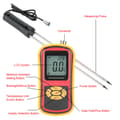 Miniatyrbild 3 av 4: Kornfuktighetsmätare, Digital LCD-display, Bärbar design, Noggrann temperaturmätning