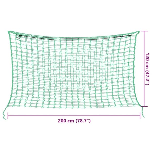 vidaXL Høynett 2 stk rektangulær grønn 200x120 cm PP