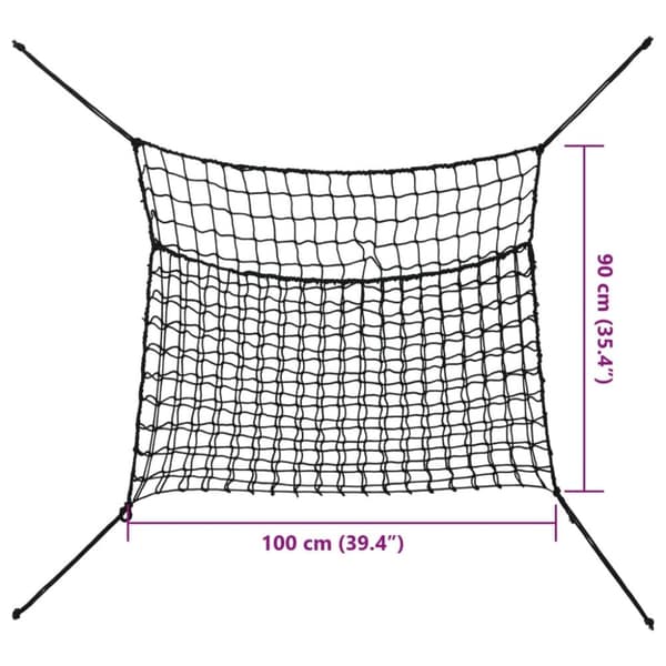 vidaXL Heinäverkot 2 kpl suorakulmainen musta 100x90 cm PP