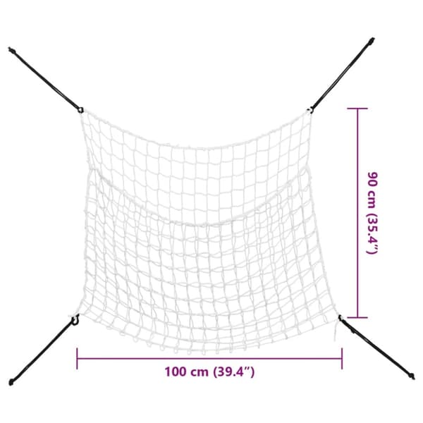 vidaXL Heinäverkot 2 kpl suorakulmainen valkoinen 100x90 cm PP