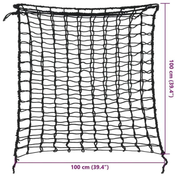 vidaXL Heinäverkot 2 kpl neliö musta 100x100 cm PP