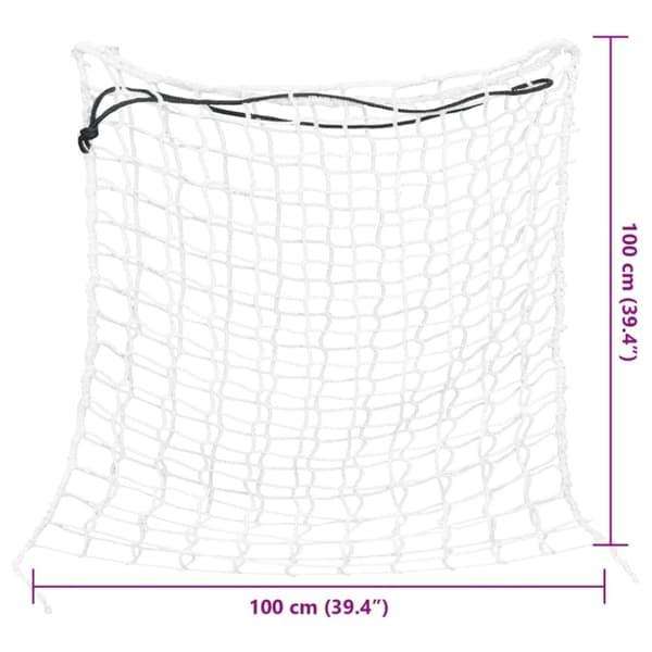 vidaXL Høynett 2 stk Firkantet hvit 100x100 cm PP