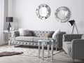 Miniatyrbillede 4 af 11: Sofasæt grå 3 + 2 chesterfield quiltet glamour