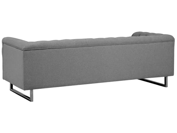 Sofasæt grå 3 + 2 chesterfield quiltet glamour