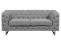 Miniatyrbillede 10 af 11: Sofasæt grå 3 + 2 chesterfield quiltet glamour
