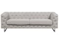 Miniatyrbillede 5 af 11: 3 + 2 beige chesterfield quiltet glamour quiltet sofasæt