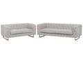 Miniatyrbillede 1 af 11: 3 + 2 beige chesterfield quiltet glamour quiltet sofasæt