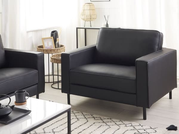 Sort sofasæt 3 + 1 sofa lænestol stue soveværelse sæt