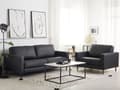 Miniatyrbillede 2 af 11: Sort sofasæt 3 + 1 sofa lænestol stue soveværelse sæt