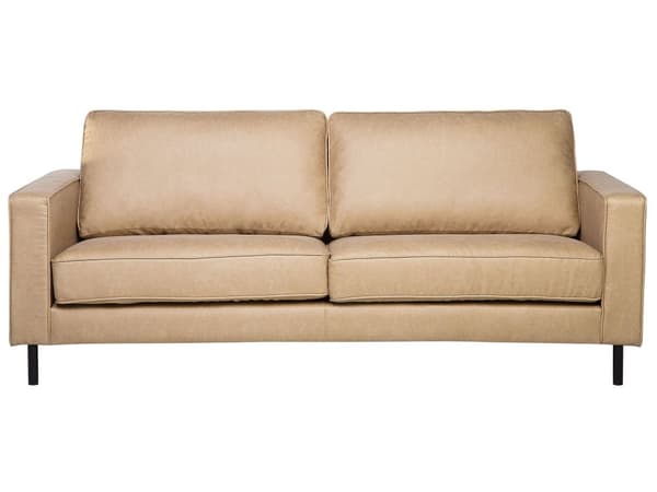 Soffset 3-sitssoffa Fåtölj Beige Konstläder Minimalistisk Modern