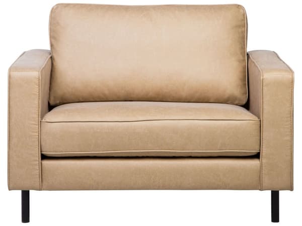 Soffset 3-sitssoffa Fåtölj Beige Konstläder Minimalistisk Modern