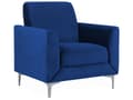 Miniatyrbillede 11 af 11: Sofagruppe Blå Velour Stof og Sølv Krom Metalben 6 Personers Dekorativ Blød Polstret Dyb Sofa Møbel Klassisk Retro Moderne Stil Stue Tilbehør