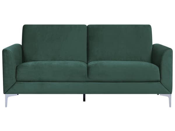 Soffset 3 + 2 + 1-sits Grön Sammet Klädsel Glam