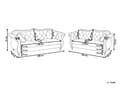 Miniatyrbild 3 av 11: Soffgrupp Svart Sammet 2-sits 3-sits Knappar Tuftad Kuddar Rullarmar Glam